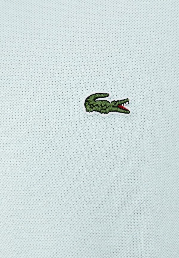 Поло Lacoste цвет бирюзовый  Фото 4