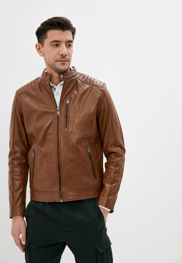 

Куртка кожаная Urban Fashion for Men, Коричневый