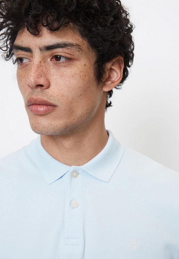 Поло Marc O'Polo голубой, размер 48, фото 4