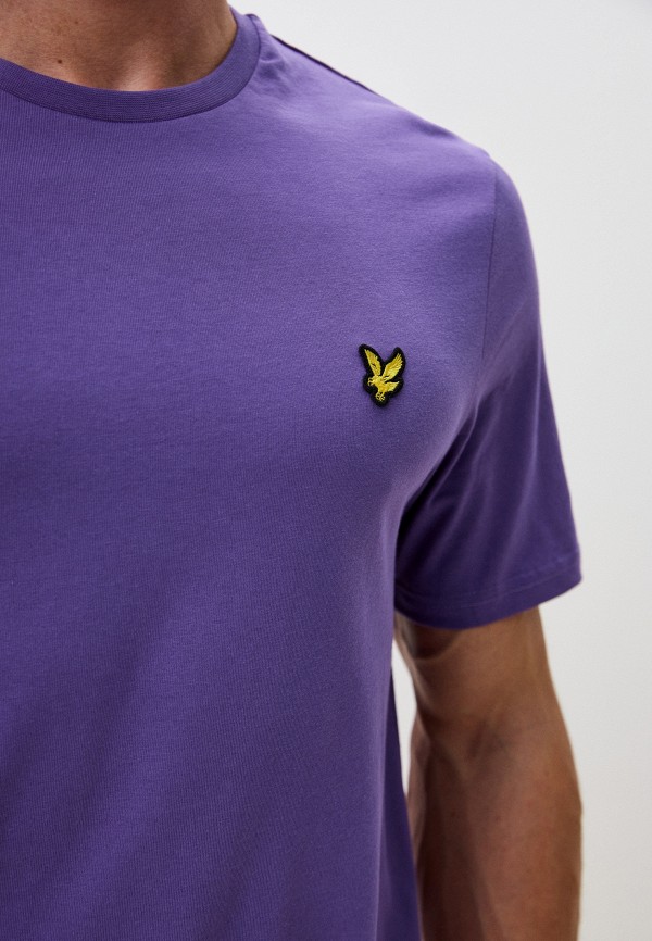 Футболка Lyle & Scott цвет Фиолетовый  Фото 3