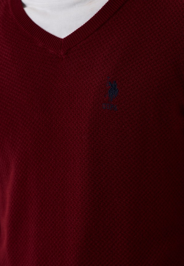 Пуловер U.S. Polo Assn. цвет Бордовый  Фото 4