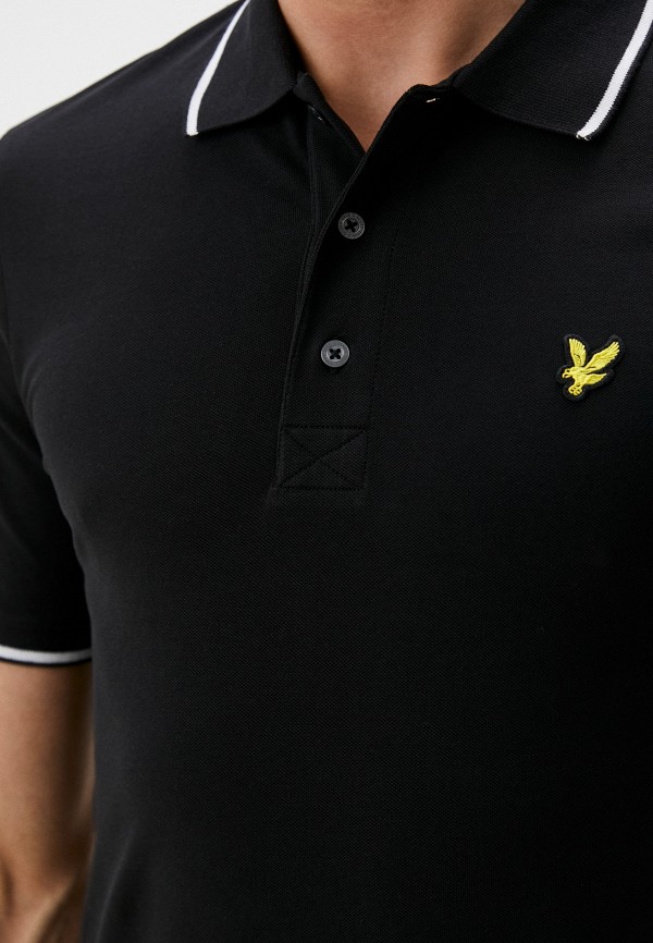 Поло Lyle & Scott цвет Черный  Фото 3