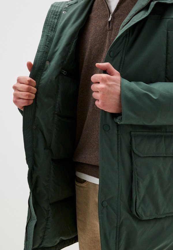 Куртка утепленная Lacoste цвет Зеленый  Фото 4