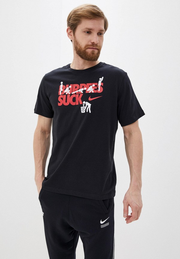 

Футболка спортивная Nike, Черный, M NK DRY TEE DFCT BURPEES SUCK
