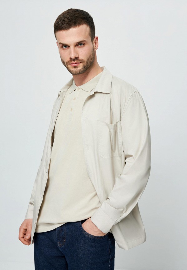 Рубашка Zarina бежевый, размер 46, фото 6