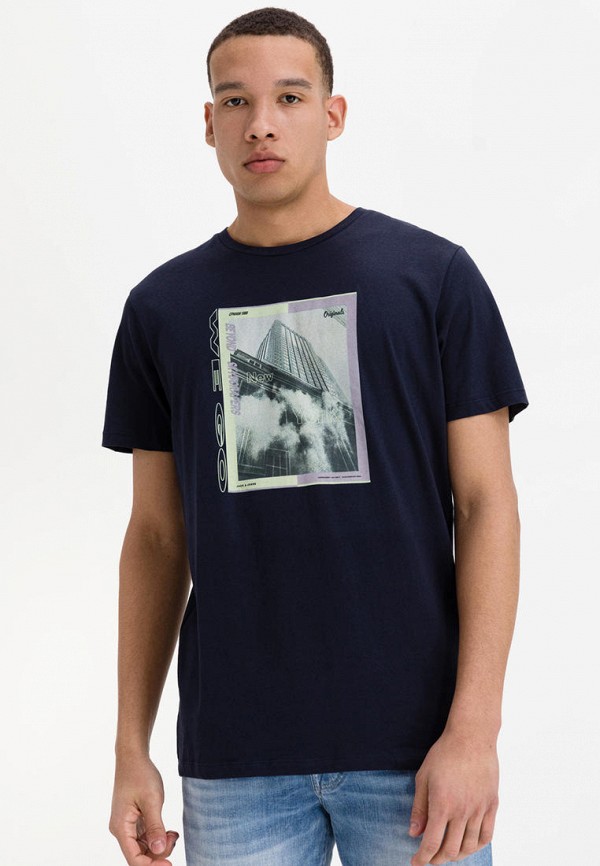 

Футболка Jack & Jones, Синий, Jack & Jones MP002XM0VQN9