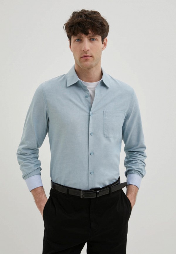Рубашка Finn Flare бирюзового цвета