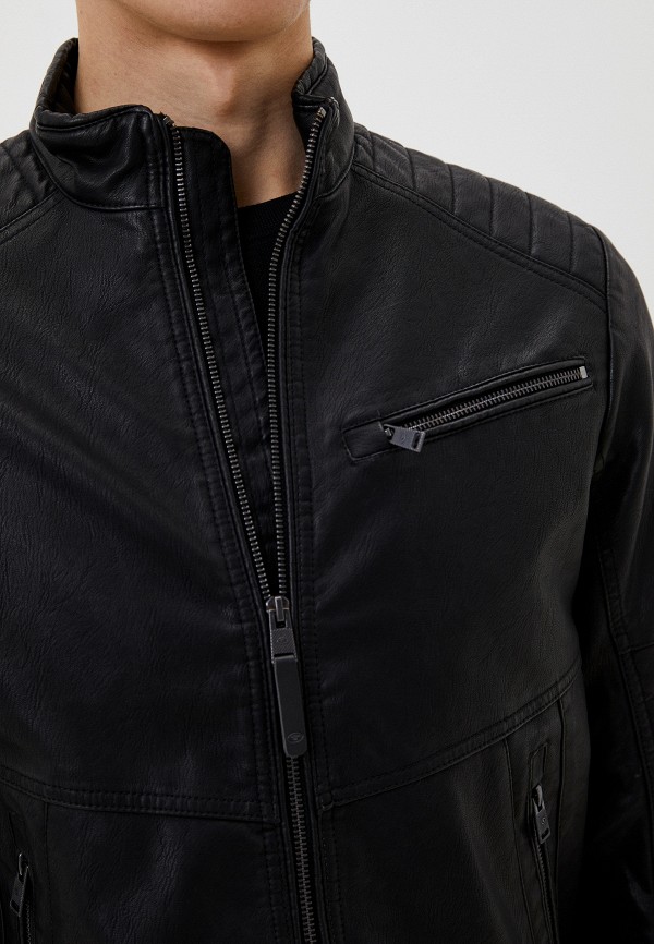 Куртка кожаная Tom Tailor цвет Черный  Фото 5