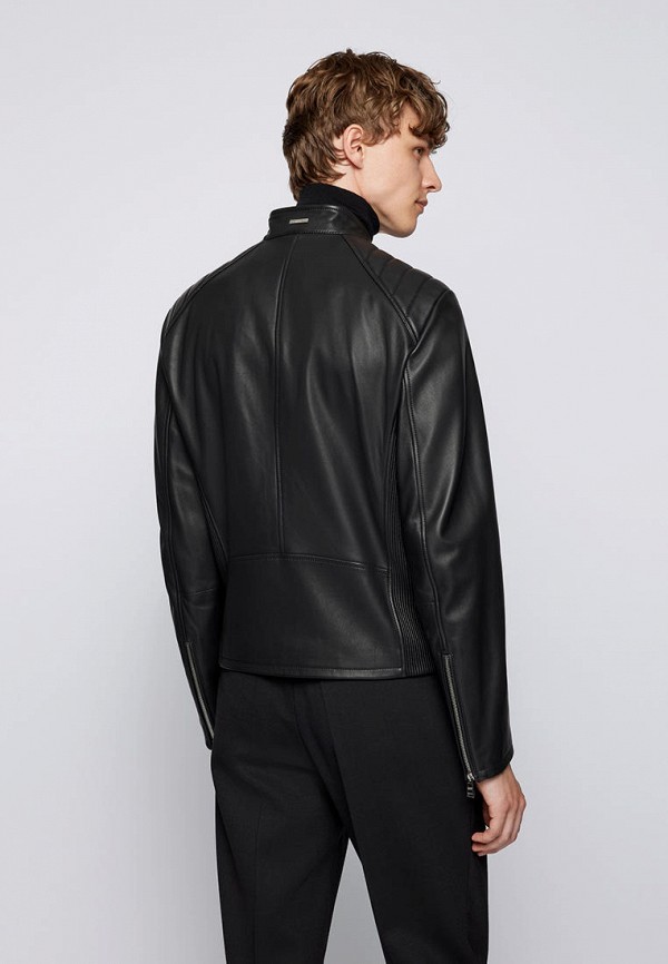 Куртка кожаная Boss цвет черный  Фото 3