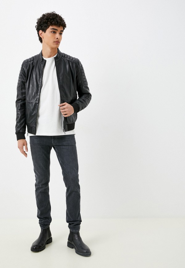 Куртка кожаная Urban Fashion for Men черный, размер 50, фото 2