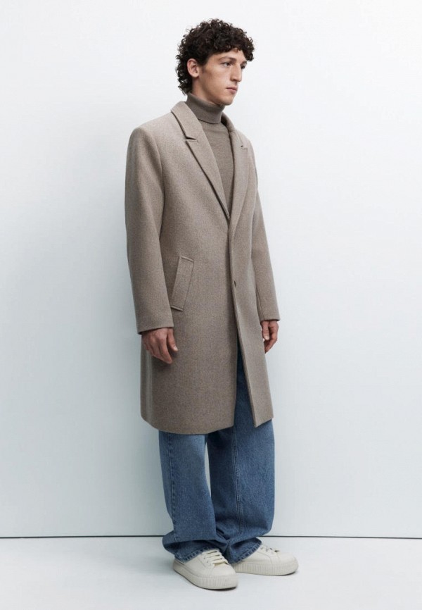 Пальто Befree бежевый, размер 44, фото 3