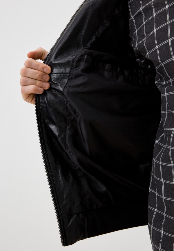 Куртка кожаная утепленная Jorg Weber цвет Черный  Фото 4