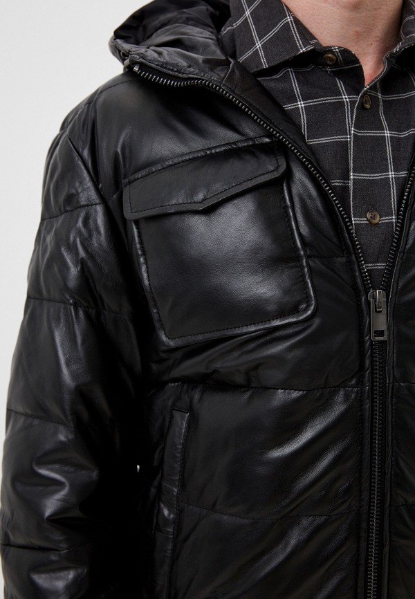 Куртка кожаная утепленная Jorg Weber цвет Черный  Фото 5