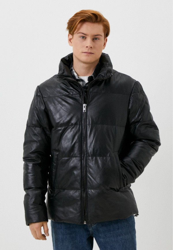 Куртка кожаная утепленная Jorg Weber цвет Черный 