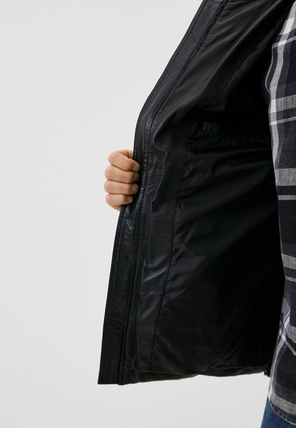 Куртка кожаная утепленная Jorg Weber цвет Черный  Фото 4