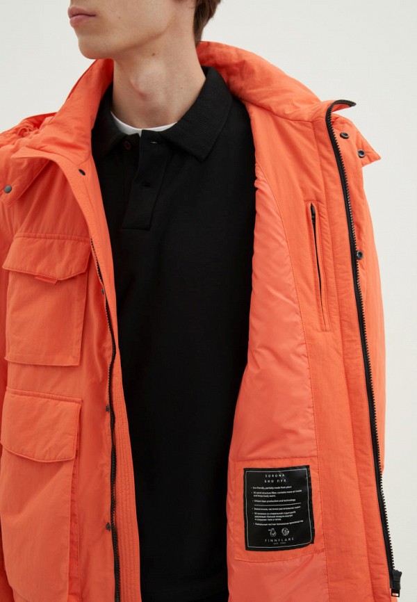 Куртка утепленная Finn Flare цвет Оранжевый  Фото 4