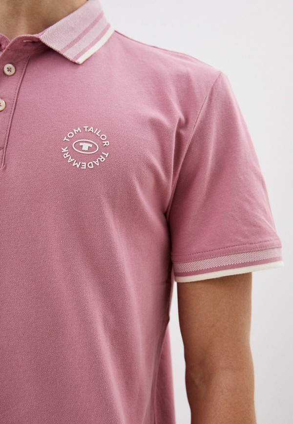Поло Tom Tailor розовый, размер 50, фото 3