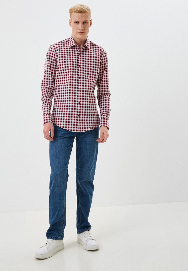 Рубашка Bawer бордовый, размер 46, фото 2