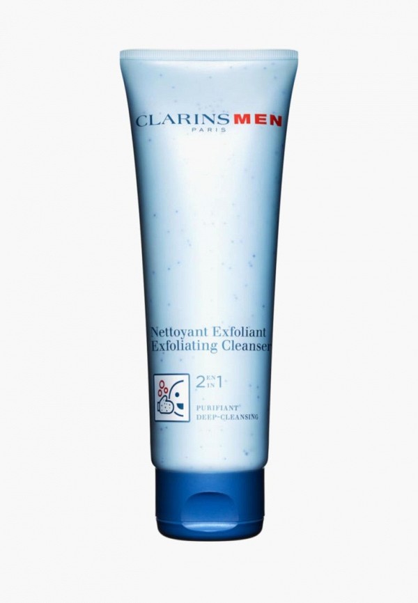 

Пилинг для лица Clarins, Прозрачный, Men Care очищающее и отшелушивающее средство для лица "2 в 1", 125 мл