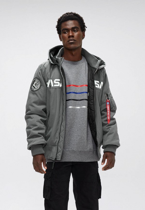 

Куртка утепленная Alpha Industries, Серый, Alpha Industries MP002XM1GXD7