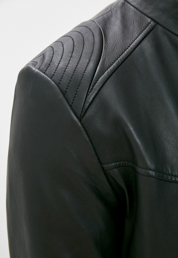 Куртка кожаная Hugo цвет черный  Фото 6