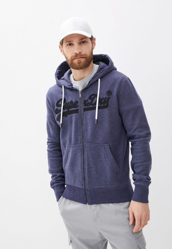 

Толстовка Superdry, Синий, VL EMBROIDERY ZIPHOOD