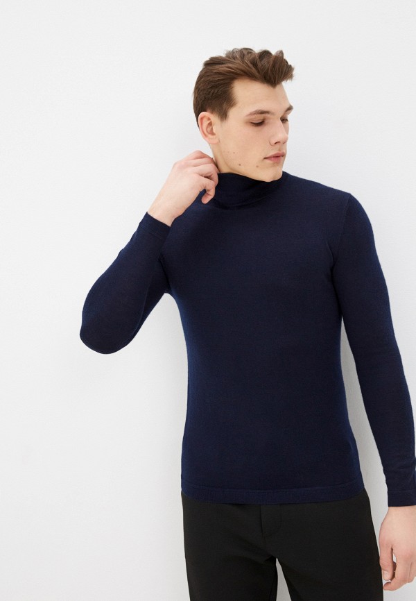 

Водолазка Superdry, Синий, MERINO ROLLNECK