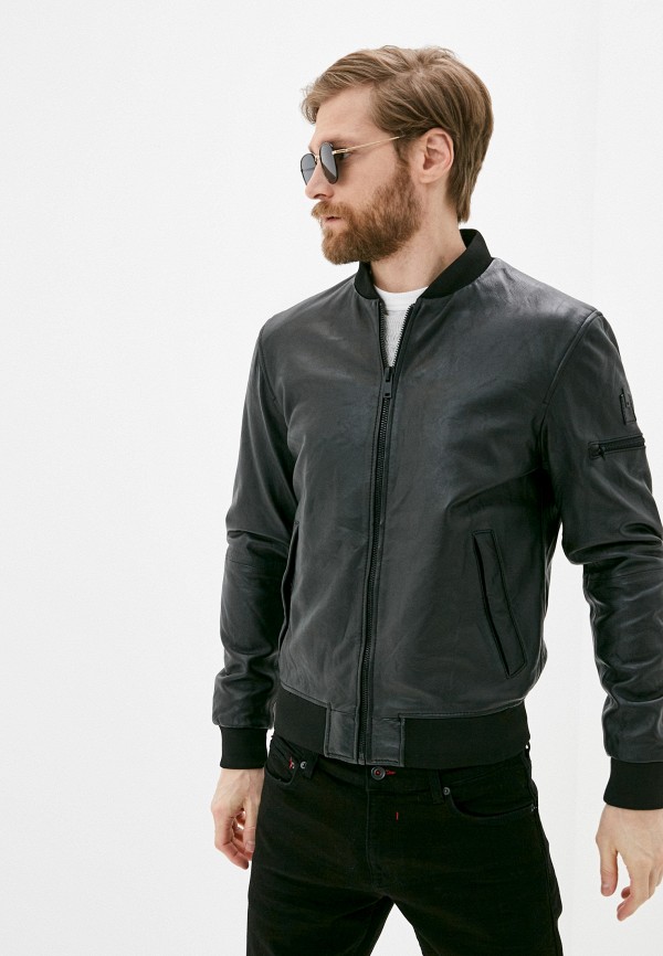 

Куртка кожаная Urban Fashion for Men, Черный, PS017W8