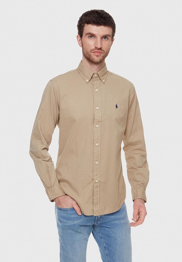 

Рубашка Polo Ralph Lauren, Бежевый, Polo Ralph Lauren MP002XM1GZV7