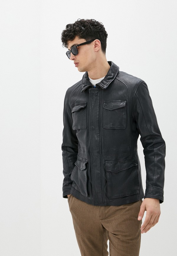 

Куртка кожаная Urban Fashion for Men, Синий