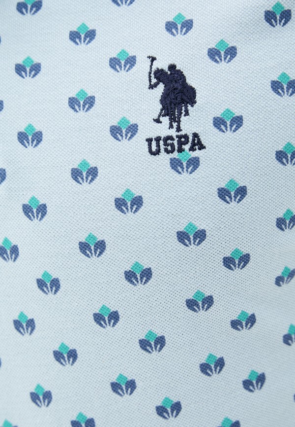 Поло U.S. Polo Assn. цвет голубой  Фото 3