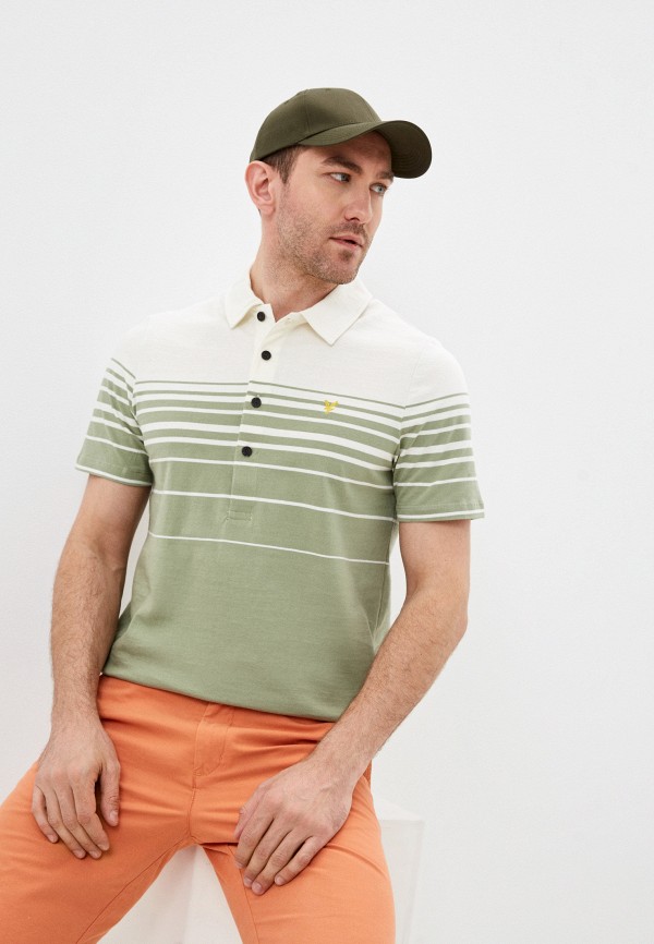 

Поло Lyle & Scott, Хаки, Placement Stripe Polo