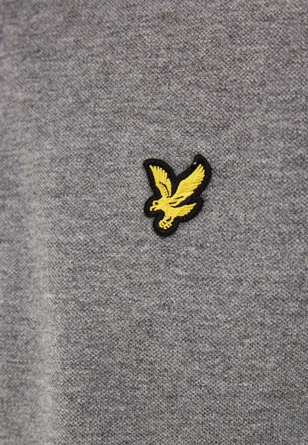 Поло Lyle & Scott цвет серый  Фото 3