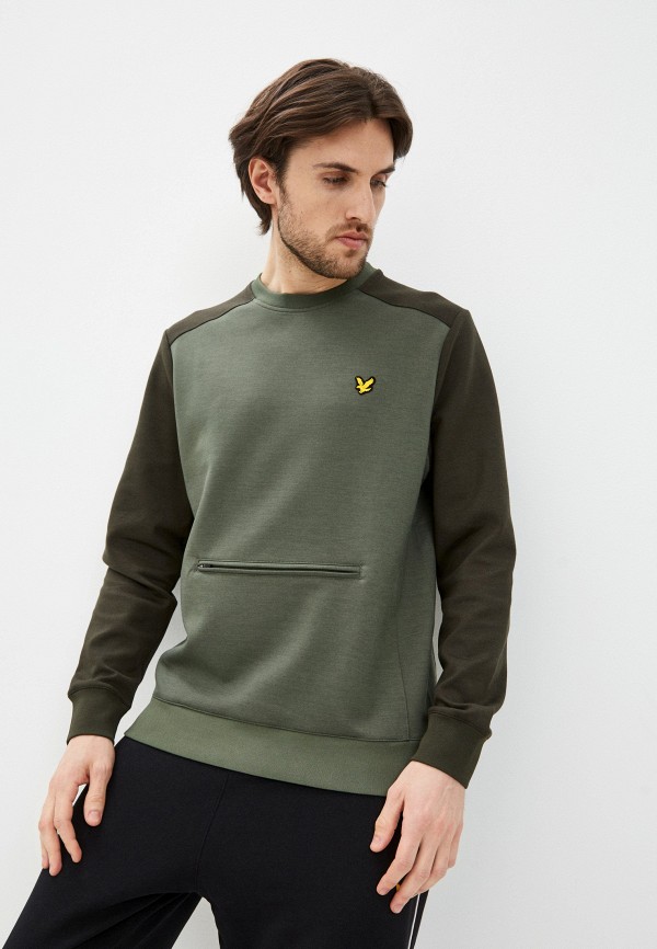 

Свитшот Lyle & Scott, Хаки, Block Sleeve Crew Tech Fleece