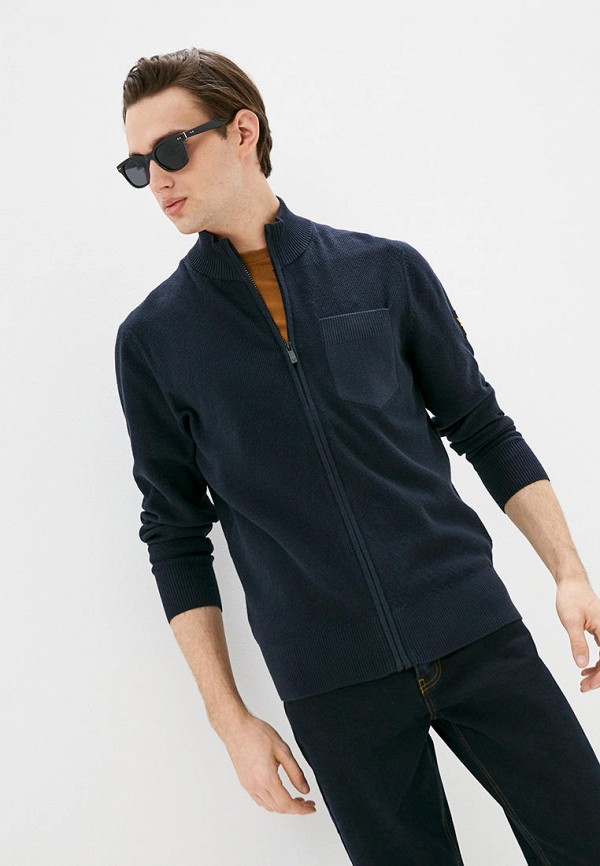 

Кардиган Lyle & Scott, Синий, Zip Through Knitted Cardigan