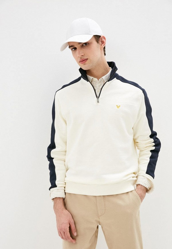 

Олимпийка Lyle & Scott, Бежевый, Cut and Sew Funnel Neck