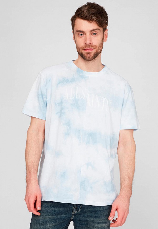 

Футболка AllSaints, Голубой, DROPOUT TIE DYE SS C