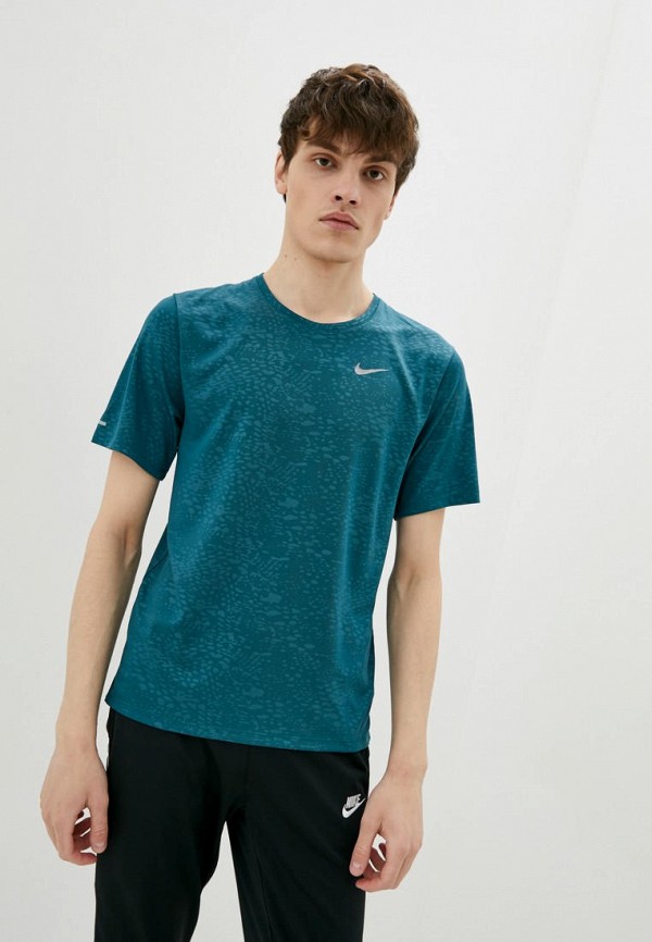 

Футболка Nike, Зеленый, M NK RN DVN DF MILER SS EMBSS