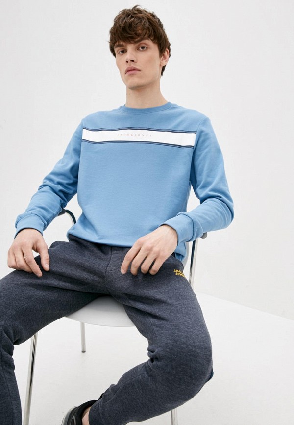 

Свитшот Jack & Jones, Голубой, Jack & Jones MP002XM1HN90