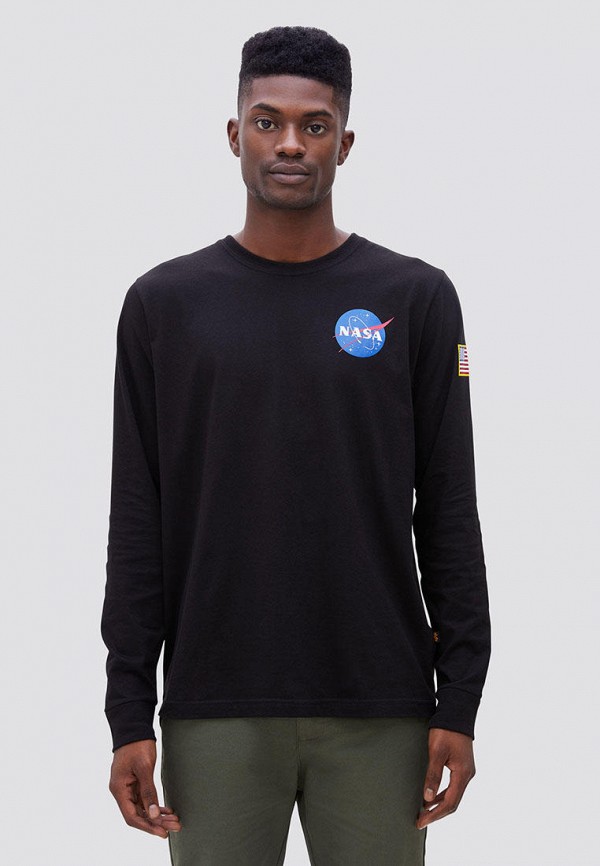 

Лонгслив Alpha Industries, Черный, Space Shuttle