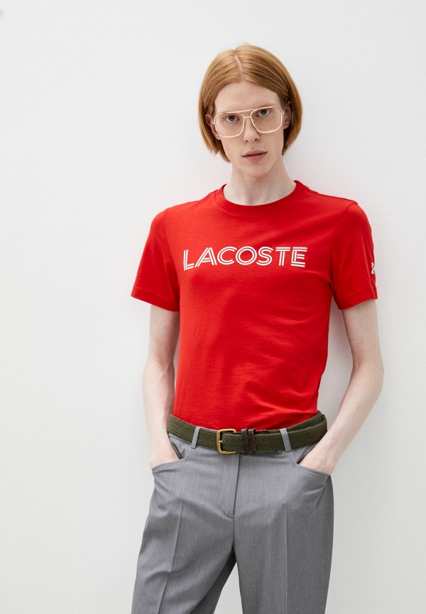 Футболка Lacoste цвет красный 