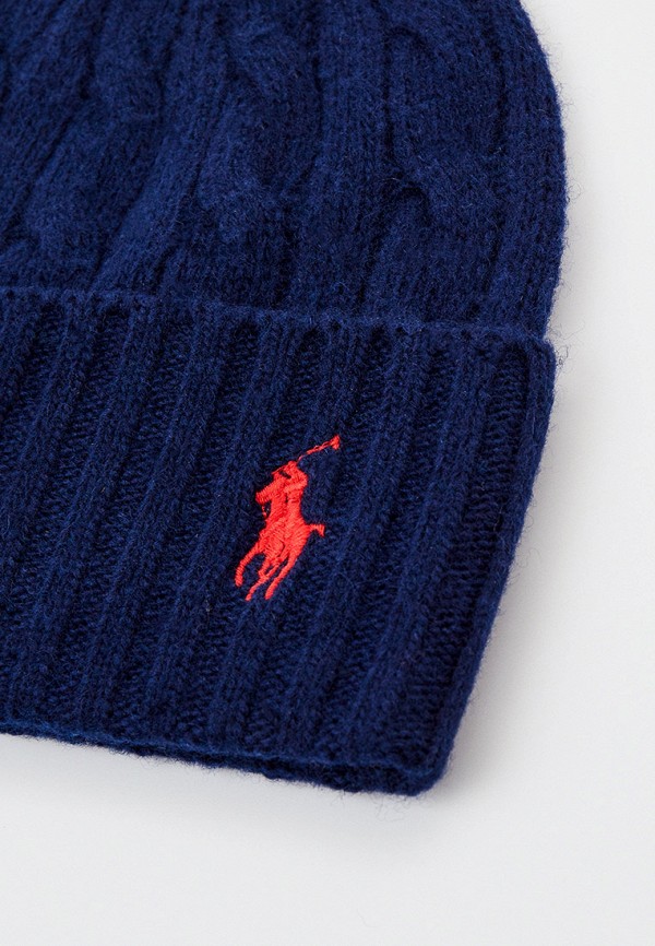 Шапка Polo Ralph Lauren цвет синий  Фото 3