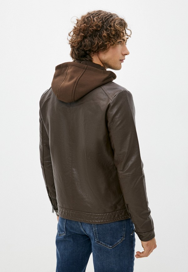 Куртка кожаная Colin's цвет коричневый  Фото 3
