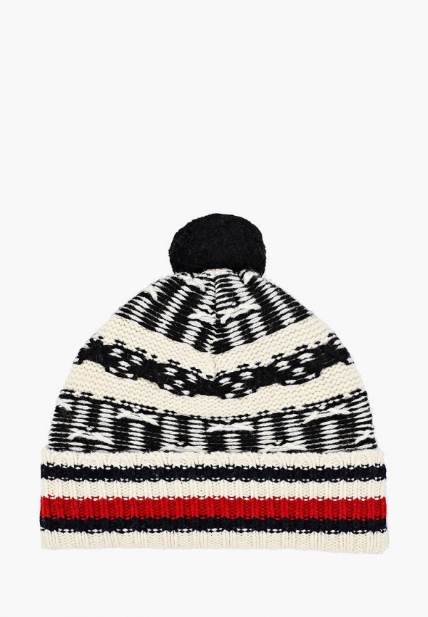 

Шапка Tommy Hilfiger, Бежевый, TH FAIRISLE BEANIE