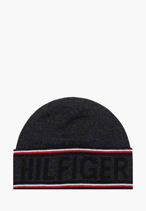 

Шапка Tommy Hilfiger, Серый, HILFIGER BEANIE