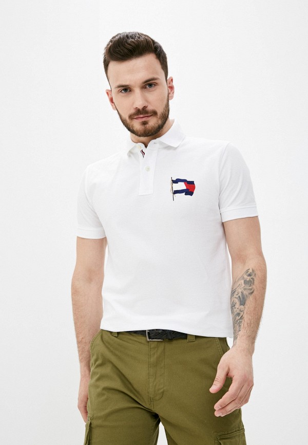 

Поло Tommy Hilfiger, Белый, 1985 WAVY FLAG REGULAR POLO