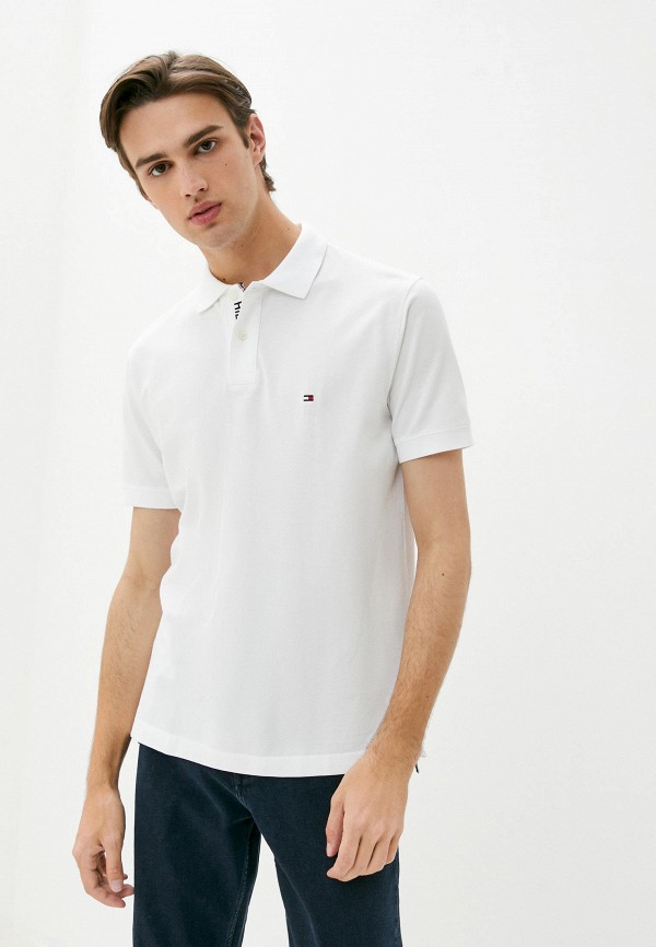 

Поло Tommy Hilfiger, Белый, HILFIGER PLACKET OXFORD REG POLO