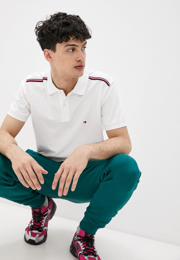 

Поло Tommy Hilfiger, Белый, RWB SHOULDER DETAIL REGULAR POLO
