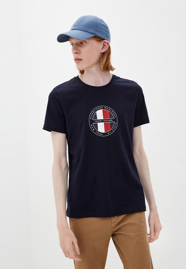 

Футболка Tommy Hilfiger, Синий, CIRCULAR LOGO TEE