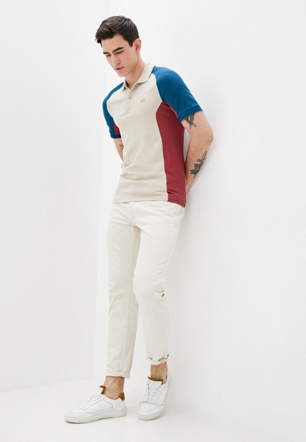 

Поло Lacoste, Бежевый, Lacoste MP002XM1HWO6